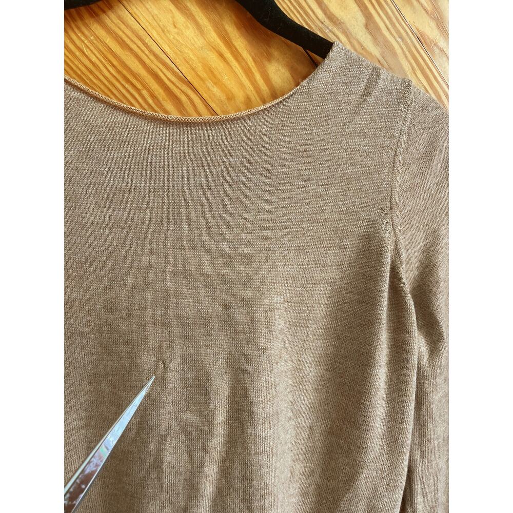 Sezane Salome Jumper Sweater Camel Tan Merino Wool - Picture 7 of 10